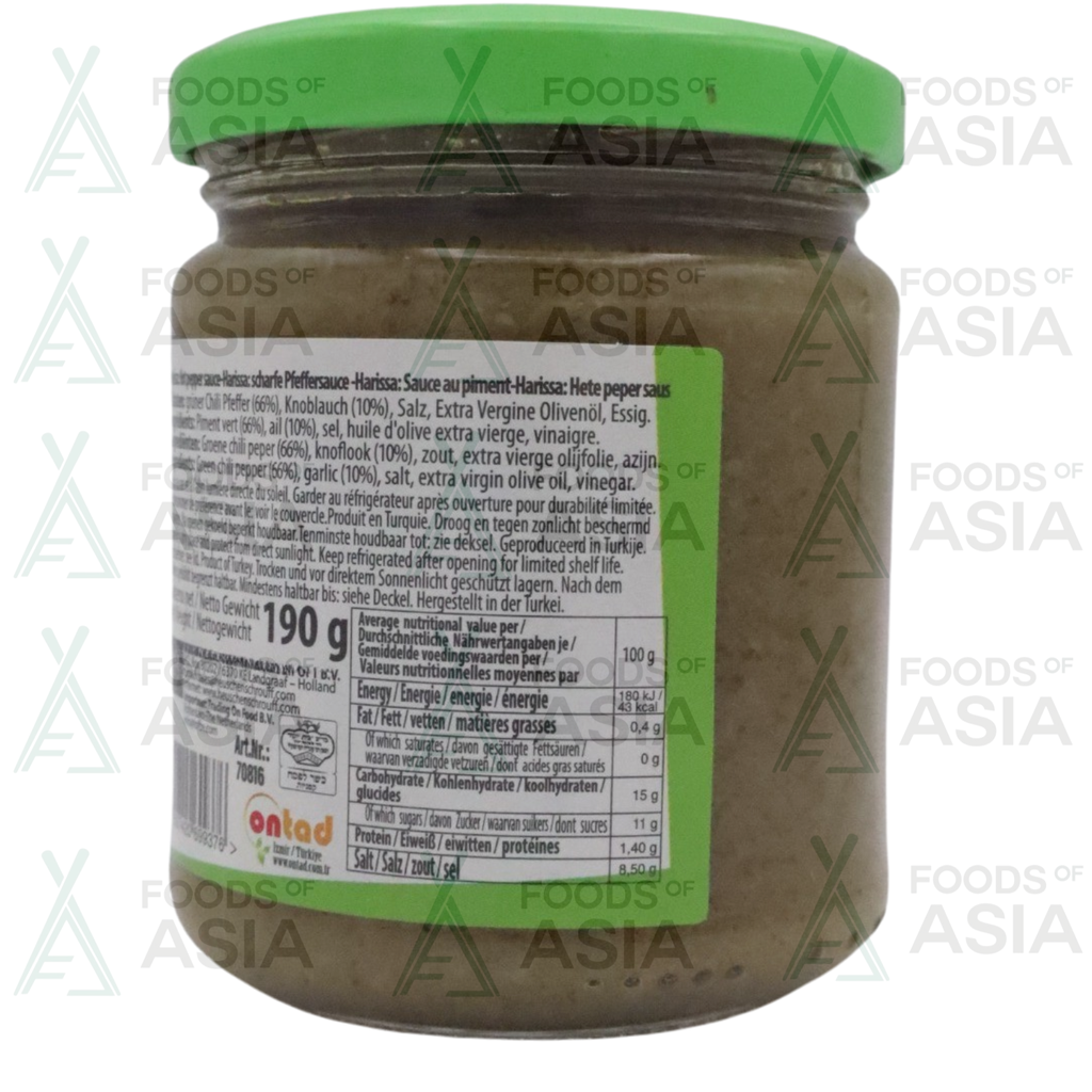 Ceren Chilipasta Harissa Spicy (Groen) 190g