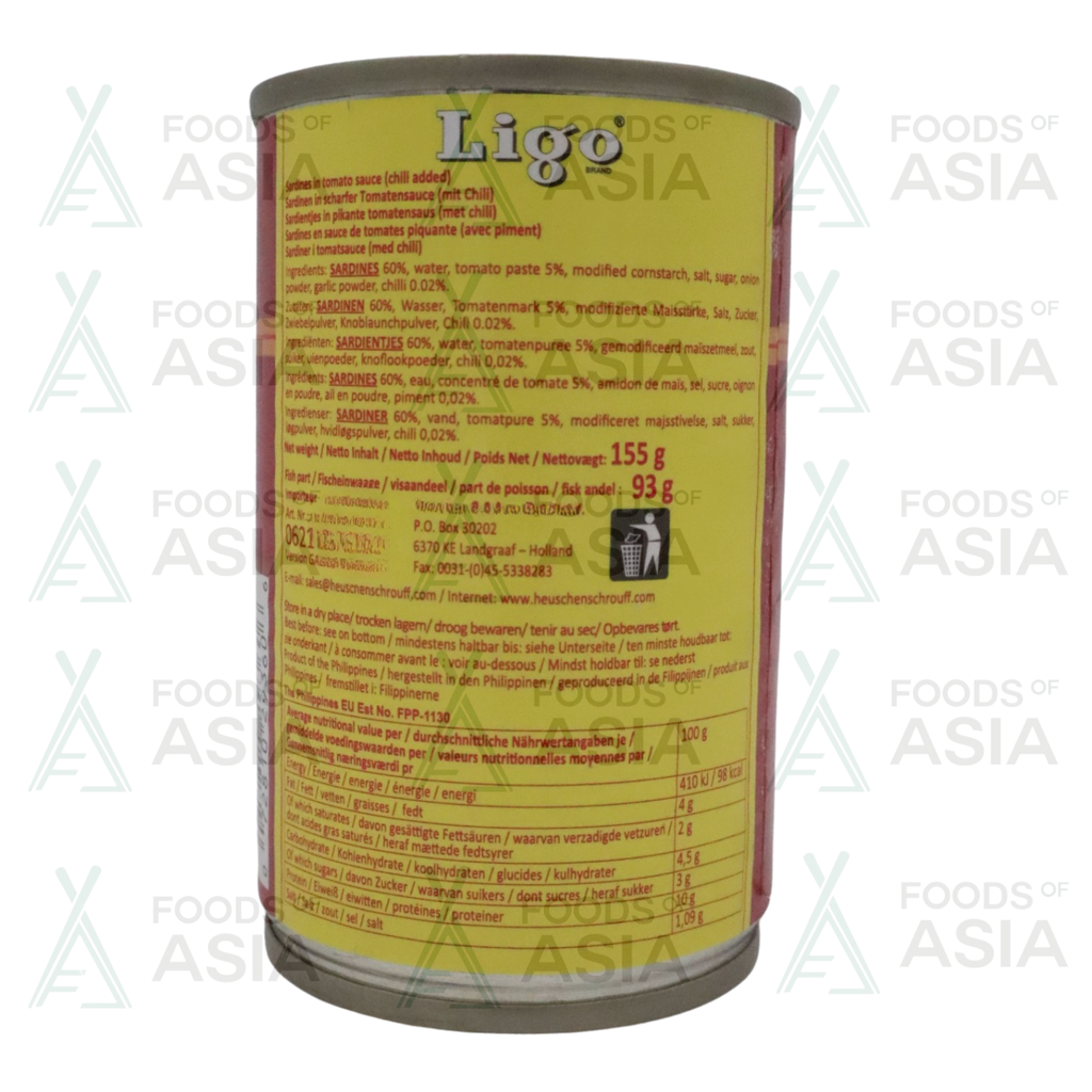 Ligo Sardines in Tomato Sauce with Chilli 155g
