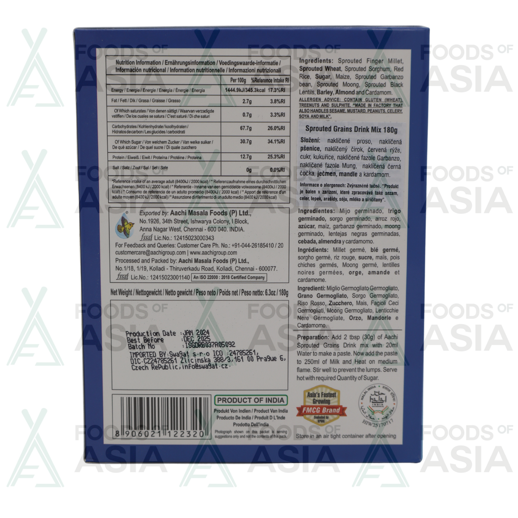 AACHI Sprouted Grains Drink Mix 180g