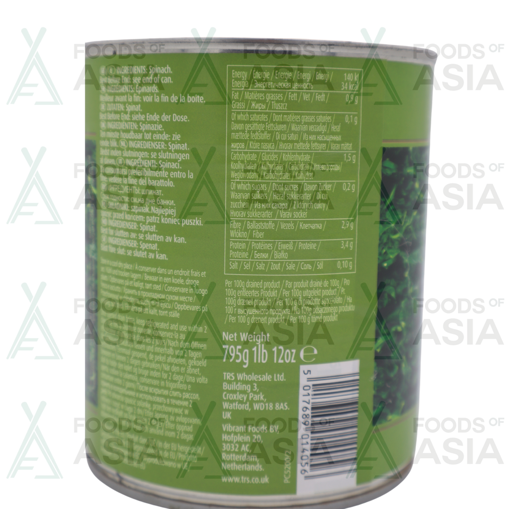 TRS SPINACH PUREE/CHOPPED 795g