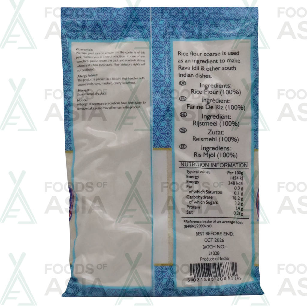 Topop Rava Idli Rice Flour Coarse 1kg