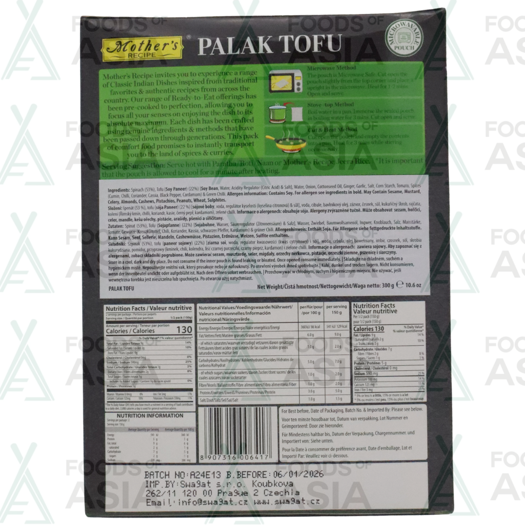 Mother's Palak Tofu 300g