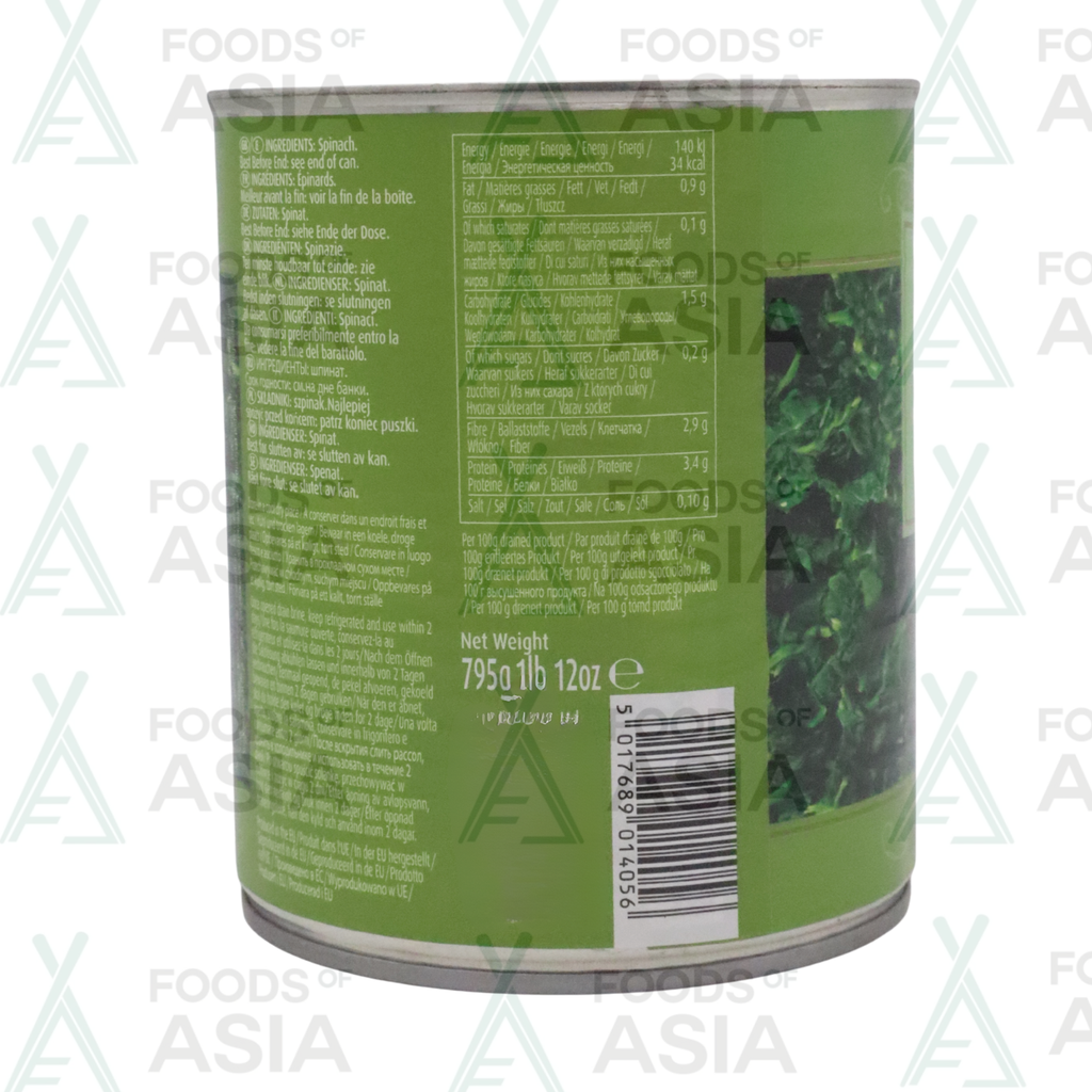 TRS SPINACH PUREE/CHOPPED 795g