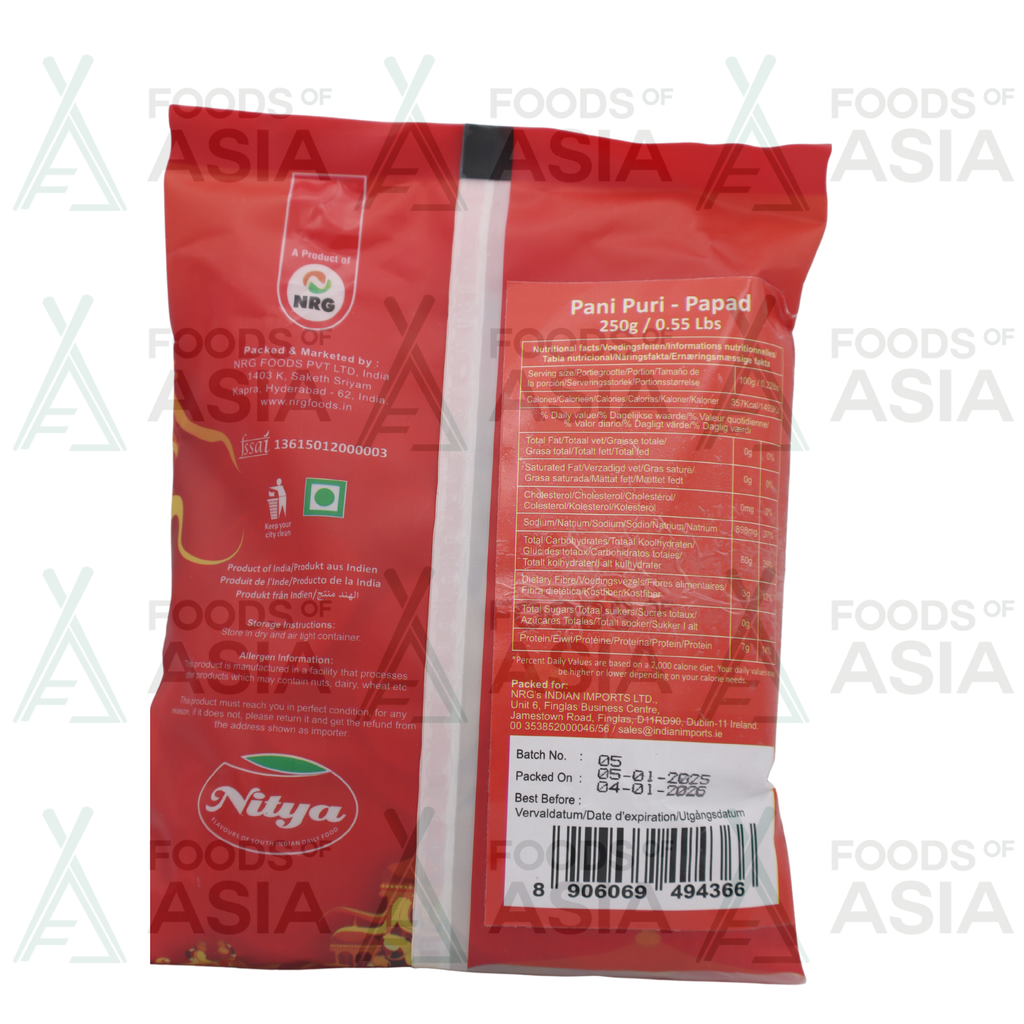 NITYA PANI PURI PAPAD 250 G