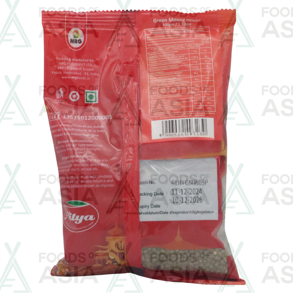 NITYA GREEN MOONG WHOLE 500G