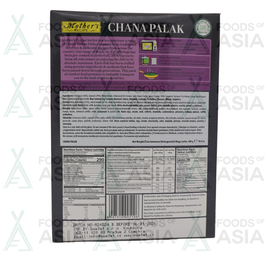Mother's Chana Palak 300g