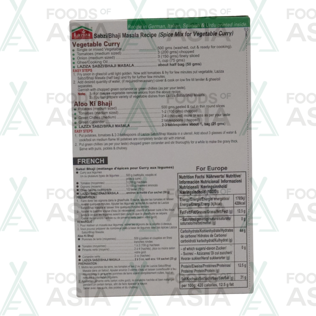 Laziza Sabzi Masala 100g