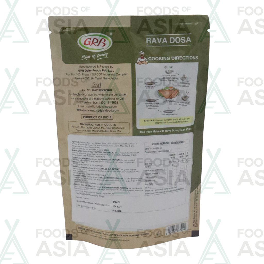 GRB Rava Dosa Mix 500g