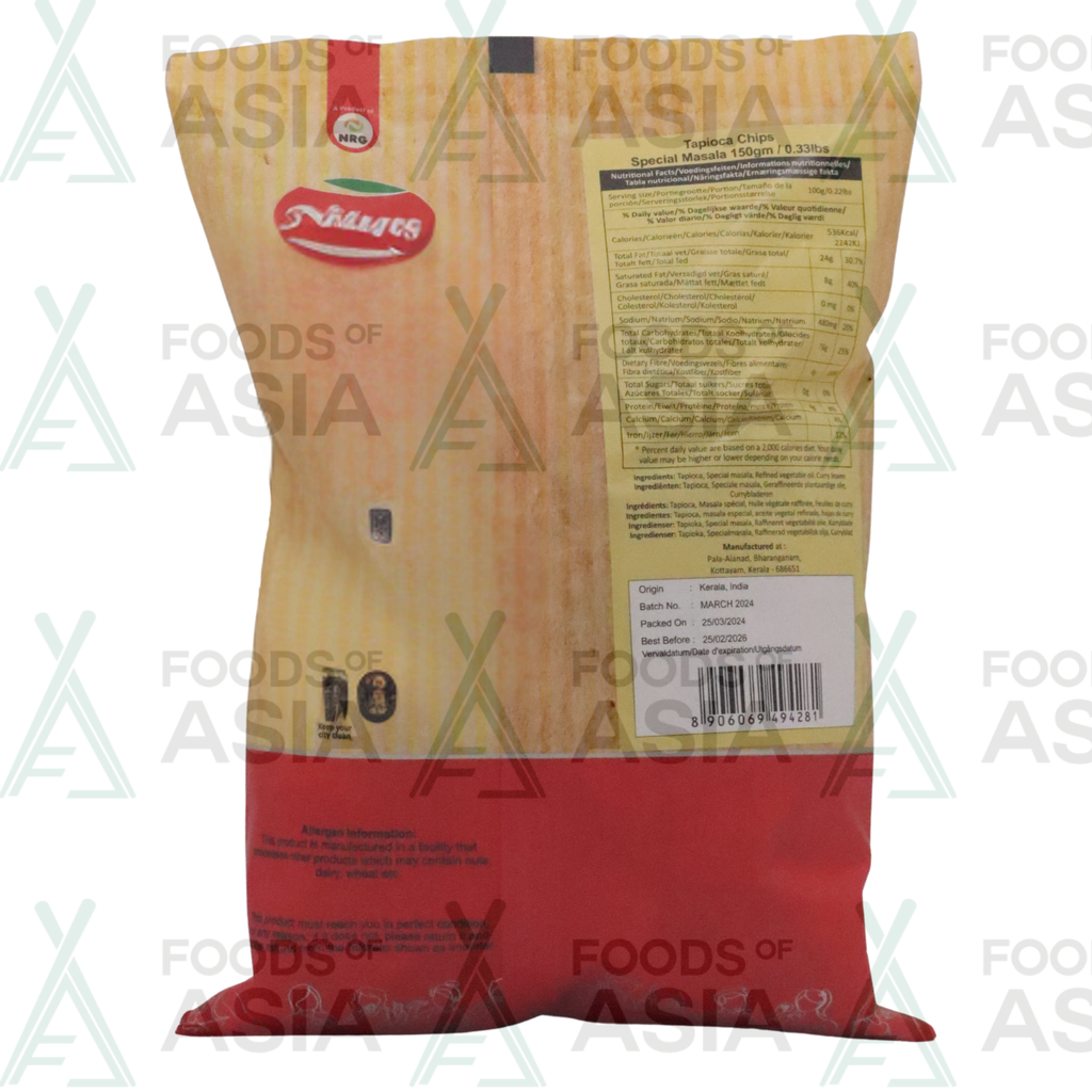 NITYA TAPIOCA CHIPS SPECAIL MASALA 150G