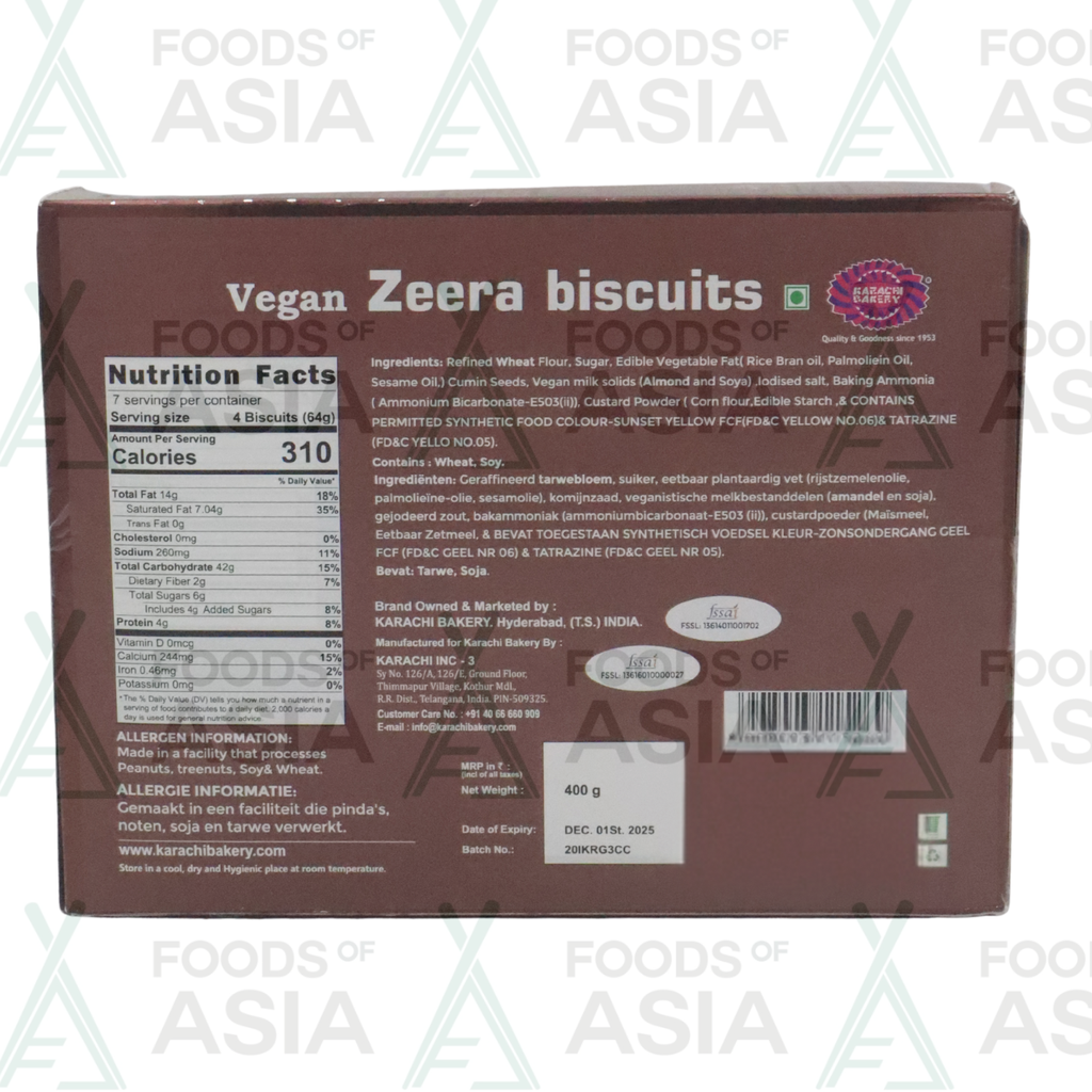 Vegan Jeera Biscuits 400g