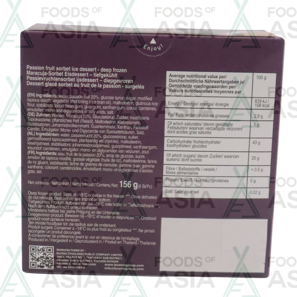 Buono Mochi IJs Sorbet Passievrucht 156g