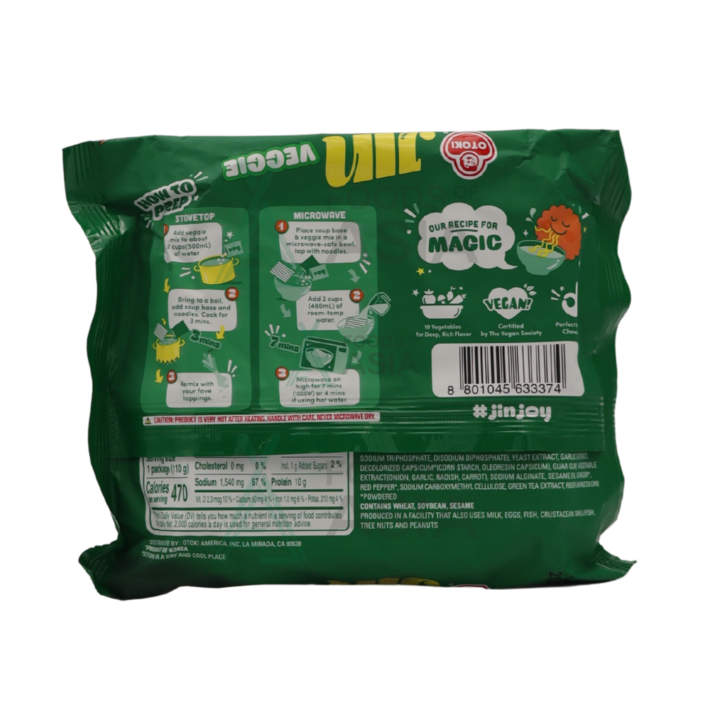 Ottogi Instant Noedels Jin Ramen Groente 110g