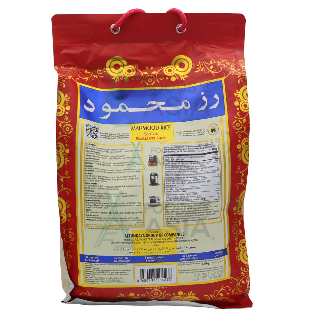 Mahmood Rice Sella Basmati Rice 4,5kg
