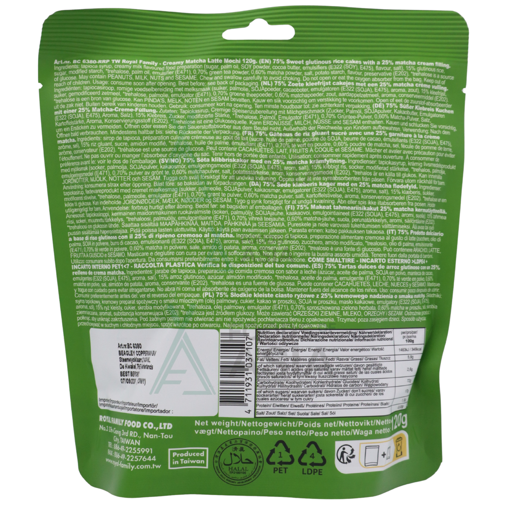 Royal Family Mochi Creamy Matcha Latte 120g