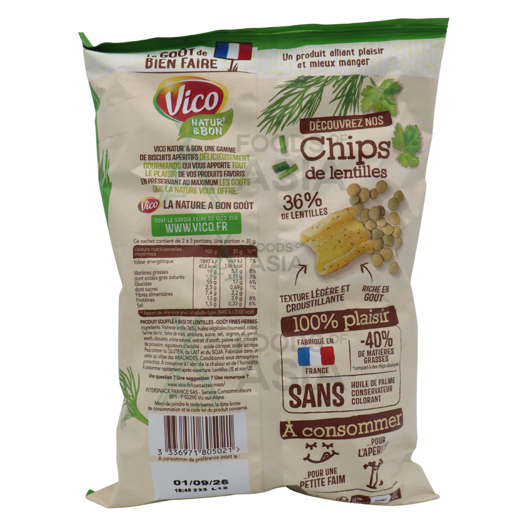 Vico Lentilles Chips Saveur Fines Herbes 85g