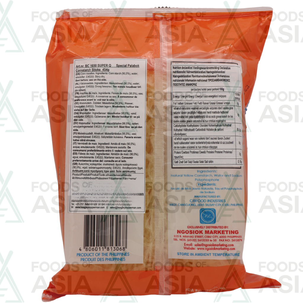 Super Q Special Palabok - Cornstarch Sticks 454g