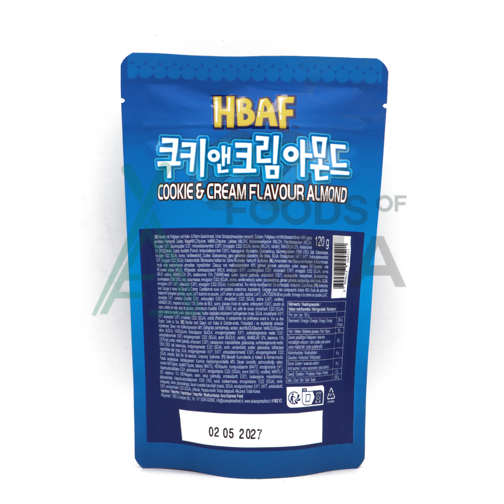 Hbaf Almond cookie & Cream Flavor 120g