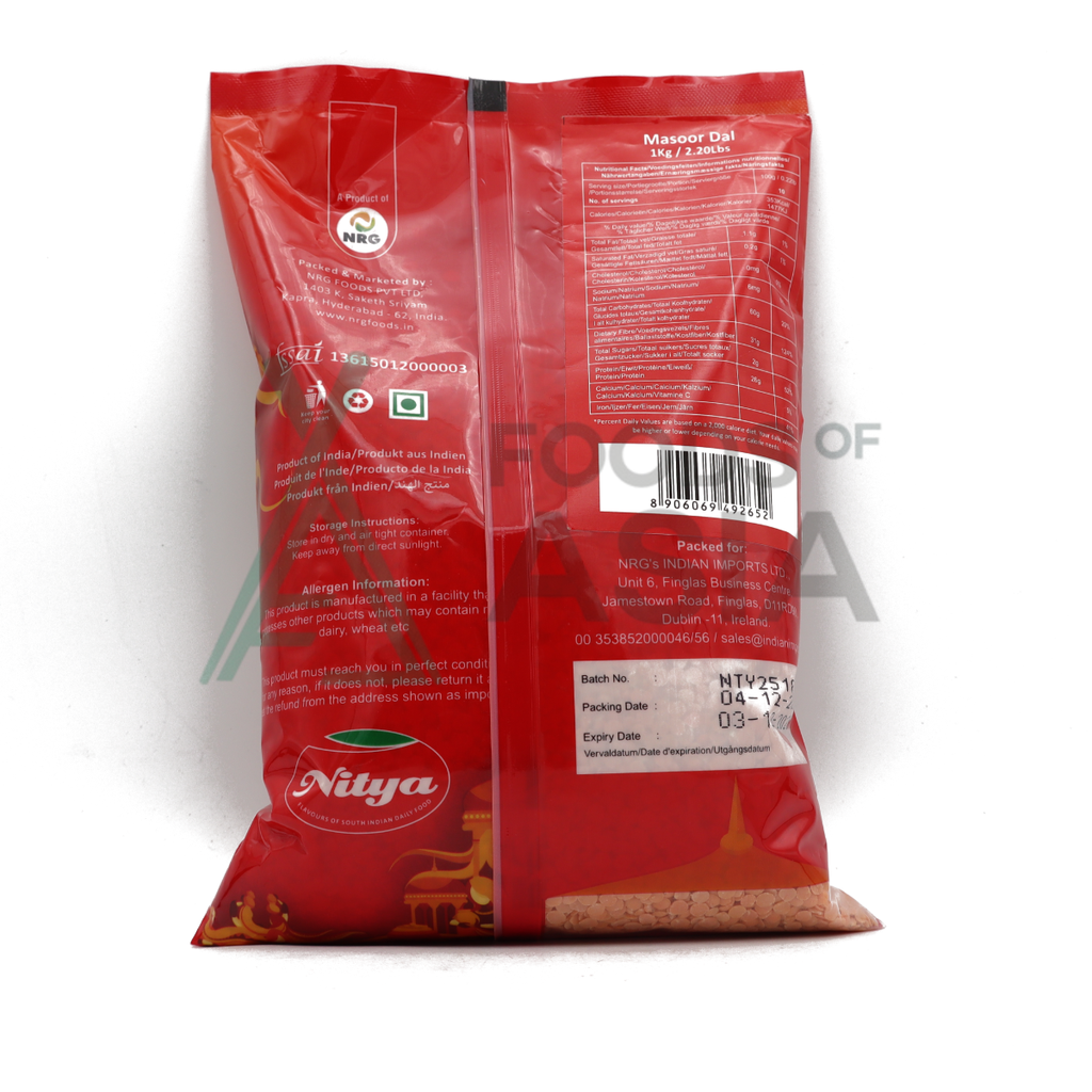 NITYA MASOOR DAL SPLIT 1KG