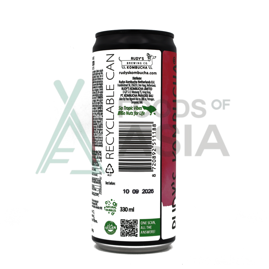 Kombucha Raspberry & Basil 330ml
