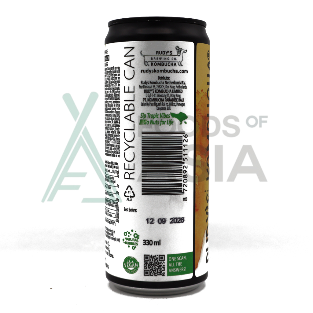 Kombucha Pineapple& peach 330ml