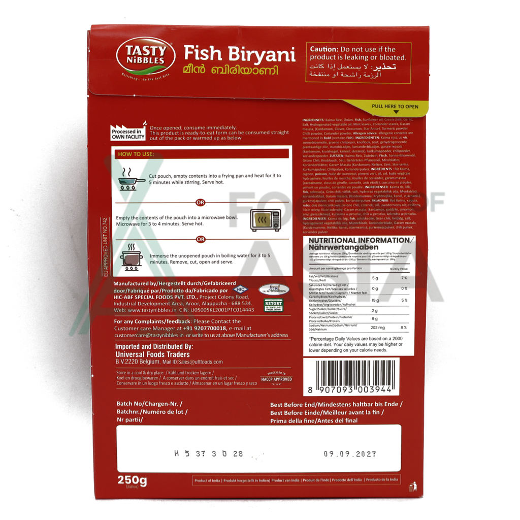 Tasty Nibbles Fish Biryani 250g