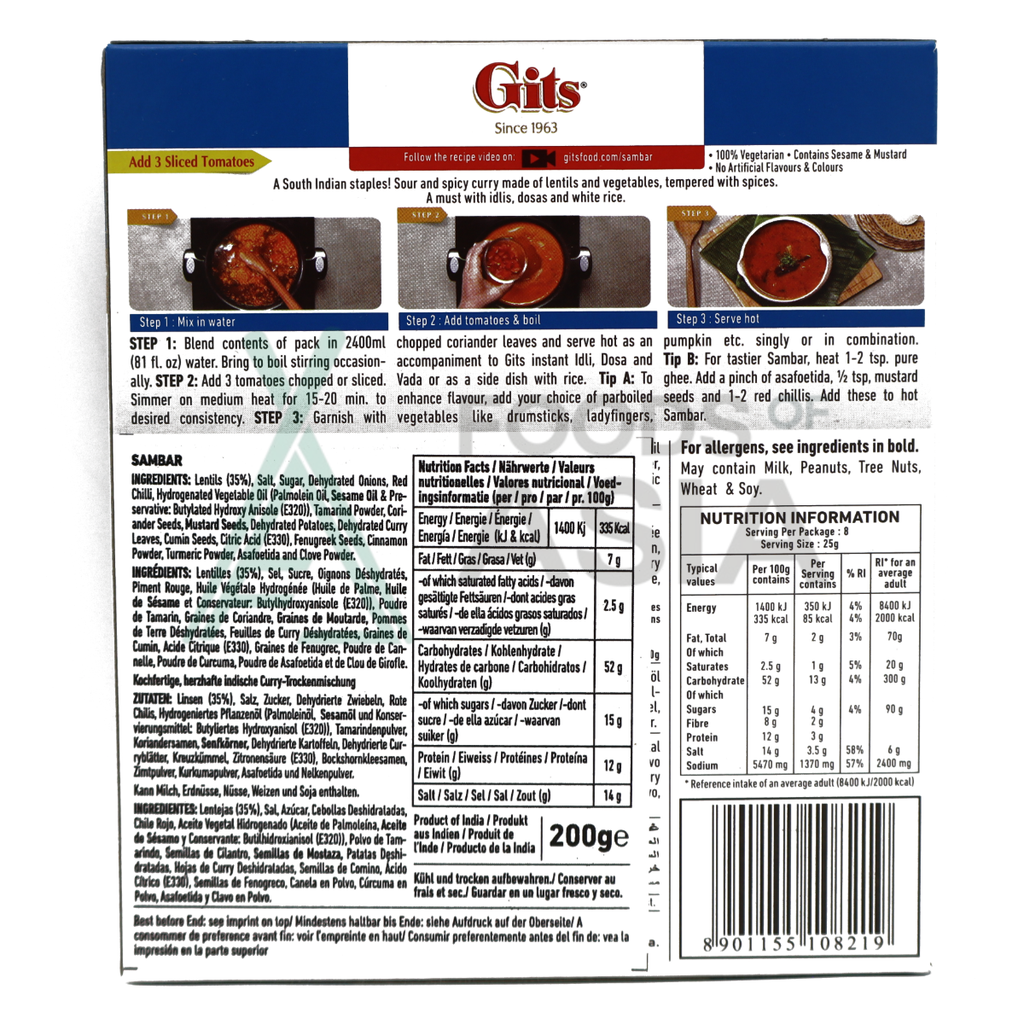 Gits Sambar Mix 200g