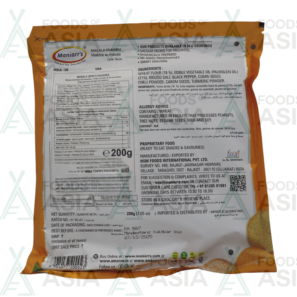 Maniarr's Magic Masala Khakhra 200g