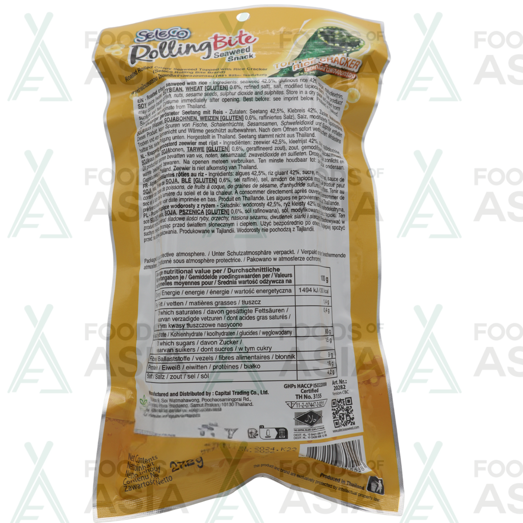 Seleco Seaweed Snack Roll with Rice 27.2g