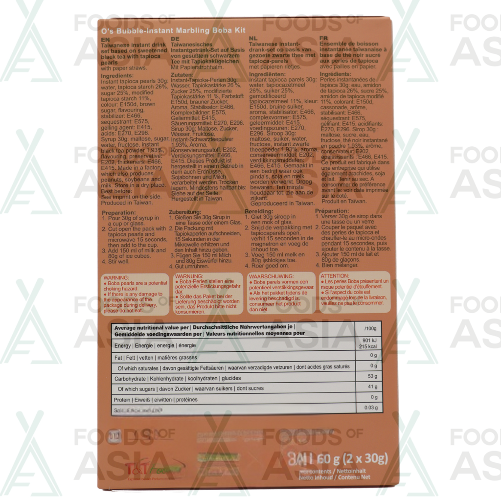 O's Bubble Instant Marbling Baba Kit Black Tea 240G