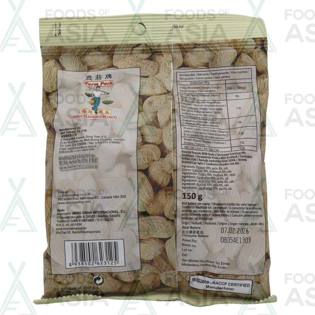 FARM PACK Roasted Peanuts Garlic 150g