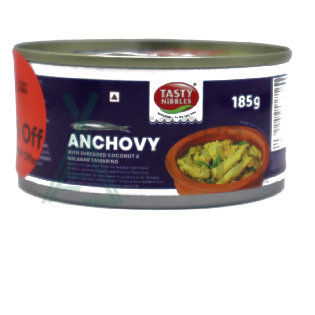 Tasty Nibbles Anchovy With Shredded Coconut & Malabar Tamarind 185g