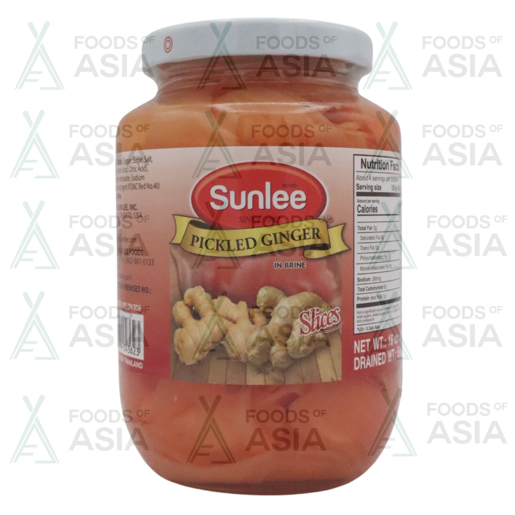 Sunlee pickled ginger pink brine 454g