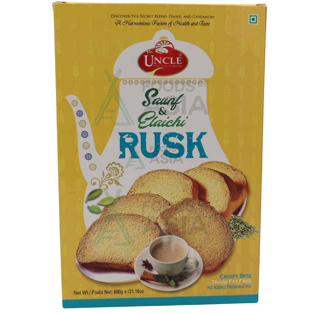 Uncle Saunf & Elaichi Rusk 600G | Foods Of Asia
