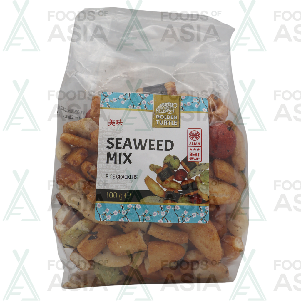 Golden Turtle Rijstcrackermix met Zeewier 100g