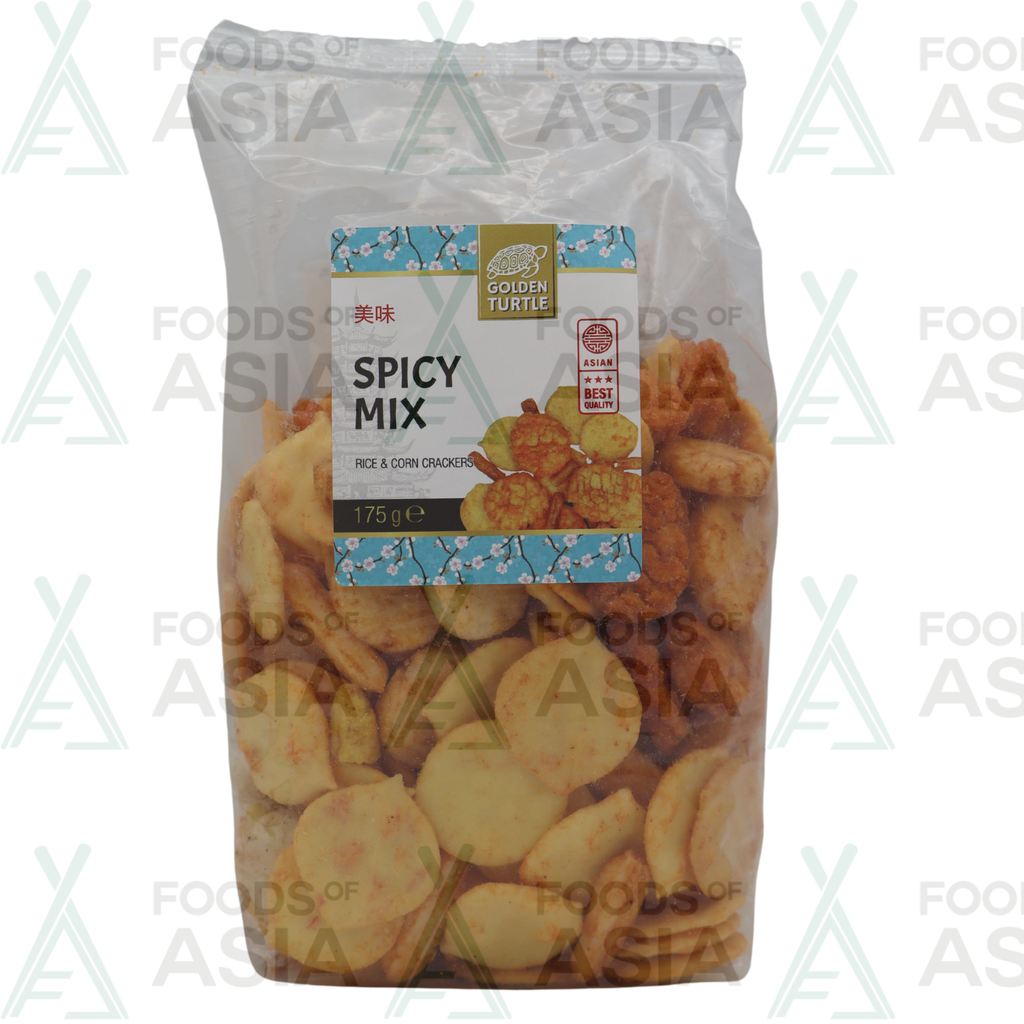 Golden Turtle Pikante Rijstcrackermix 175g