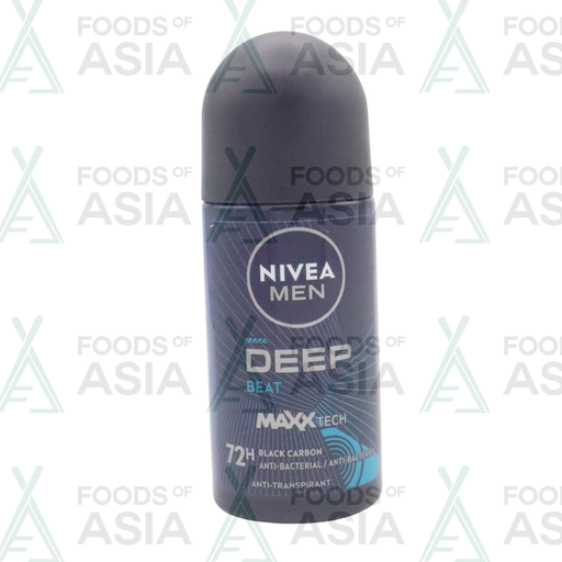 Nivea Men Deodorant Roller Deep Black Carbon Beat Maxx Tech 50ml