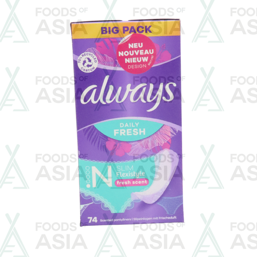 Always - Inlegkruisjes - 1 Normal - Daily Fresh - Slim Flexistyle - Fresh Scent - 74 Stuks