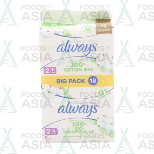 Always - Maandverband - 2 Long - Cotton Protection - Big Pack - 18 Stuks
